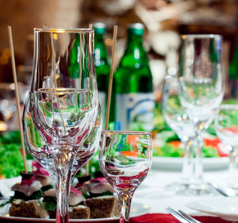 Glasses on Table